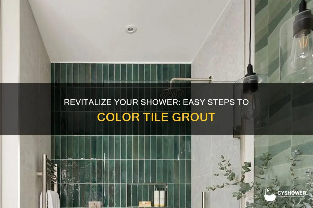 how to color tile grout in a shower