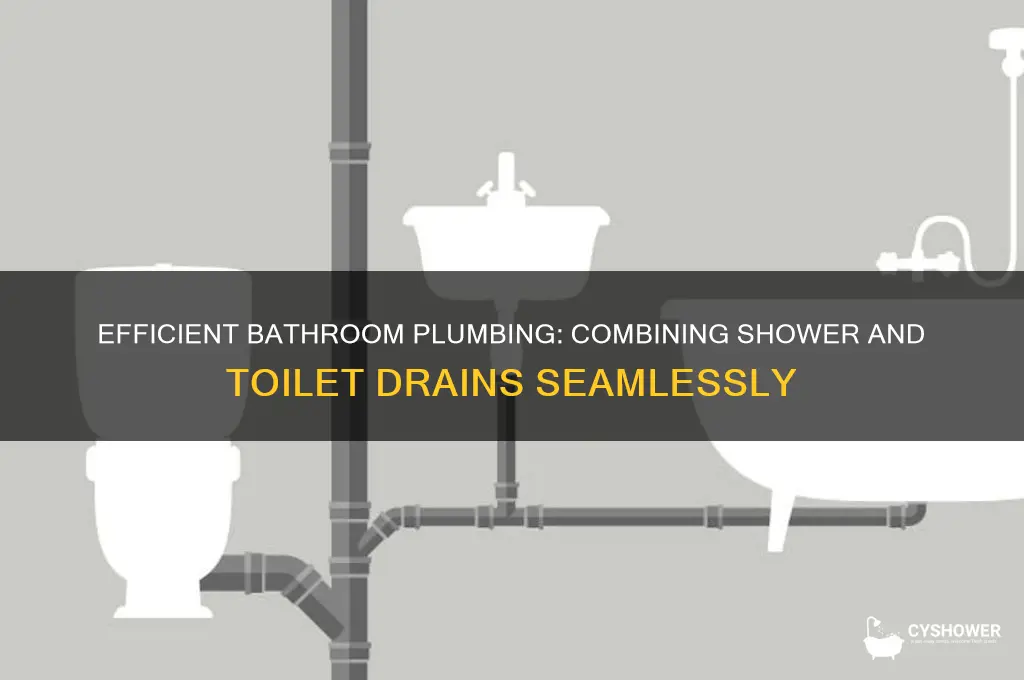 how to combine shower and toilet drain