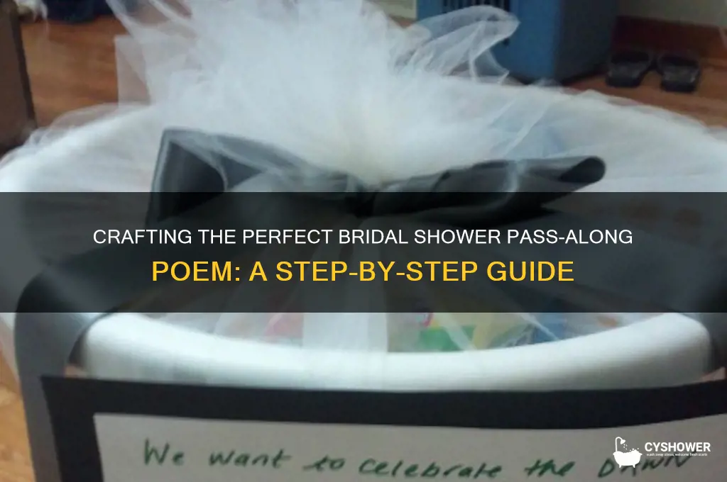 how to compile the bridal shower pass along poem