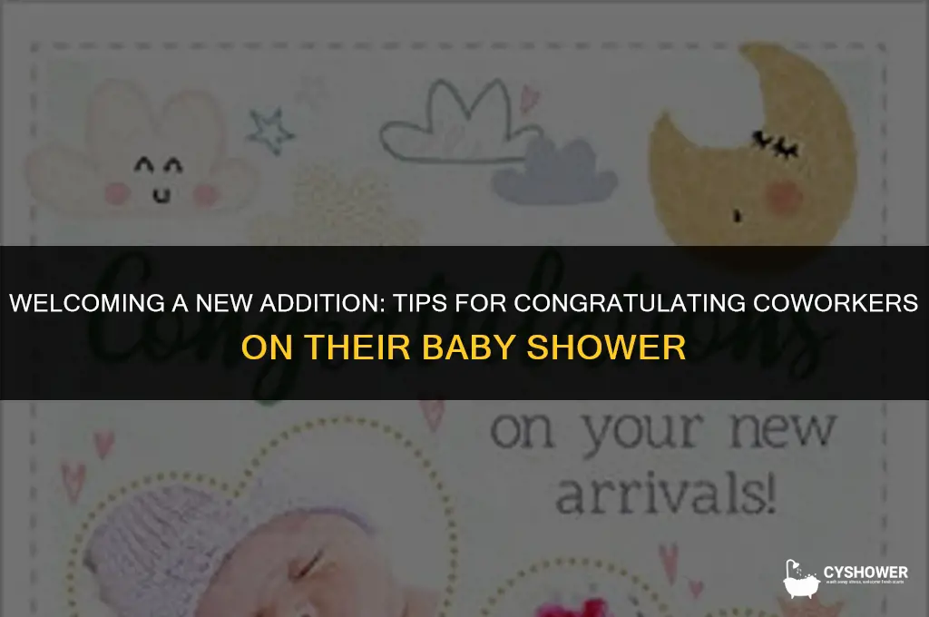 how to congratulate a coworker on a new baby shower