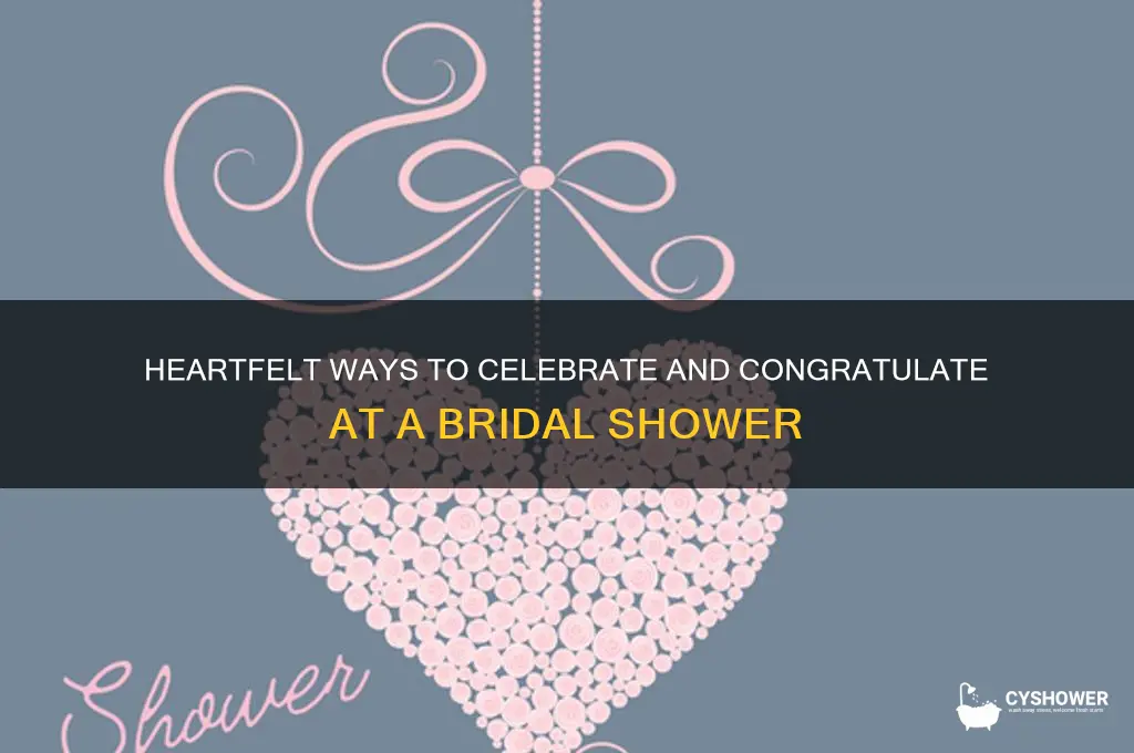 how to congratulate on bridal shower