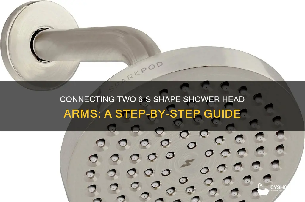 how to connect 2 6 s shape shower head arm