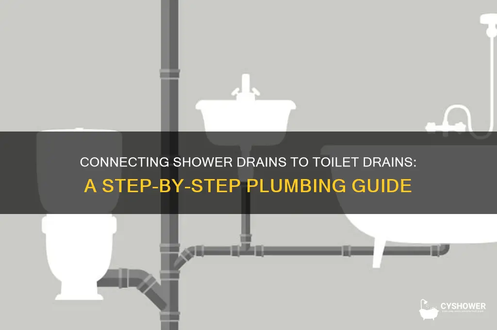 how to connect a shower drain to a toilet drain