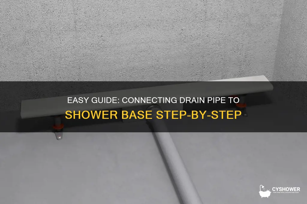 how to connect drain pipe to shower base