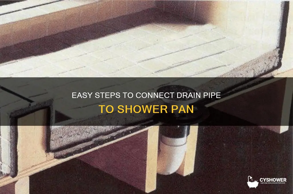 how to connect drain pipe to shower pan