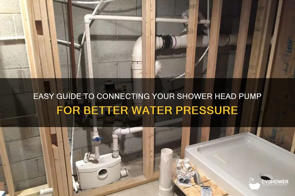 how to connect shower head pump