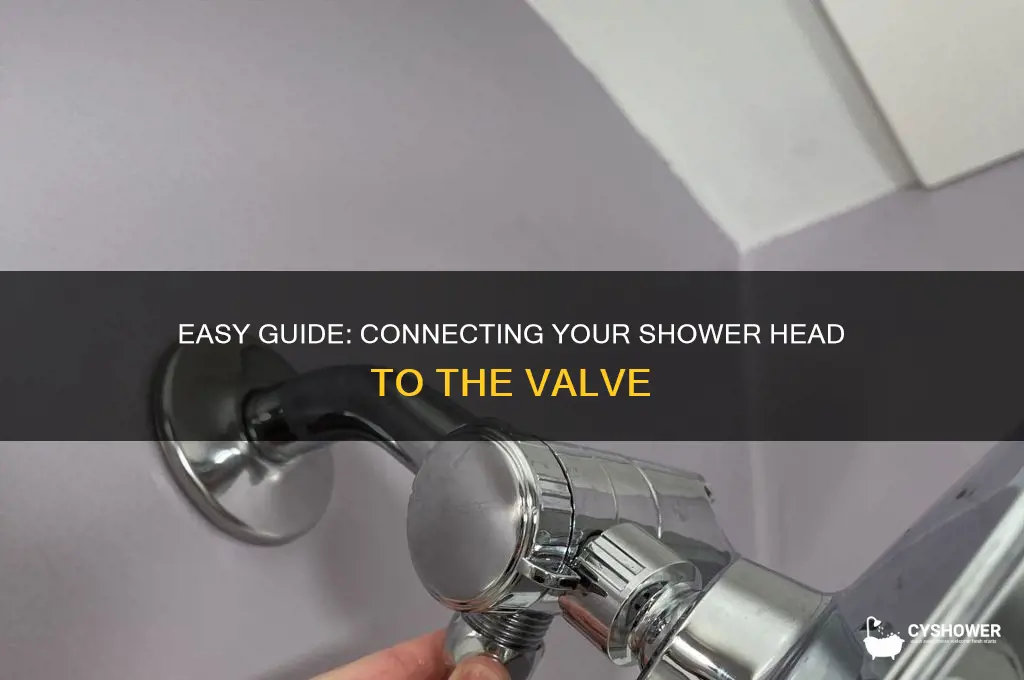 how to connect shower head to valve