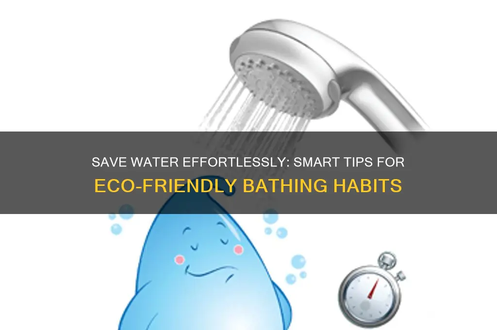 how to conserve water bath shower