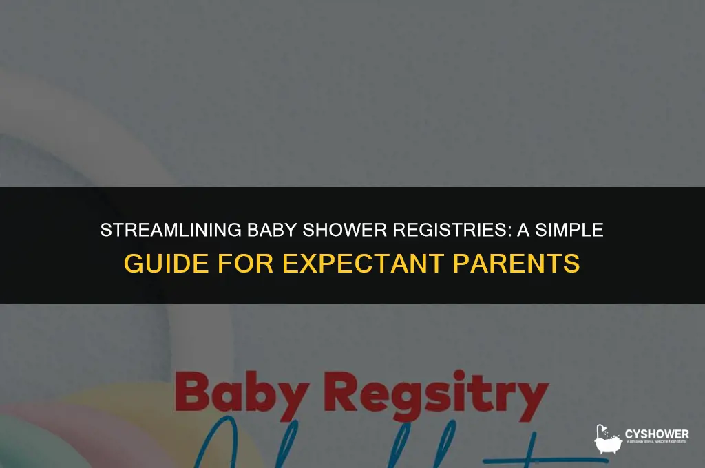 how to consolidate baby shower registries