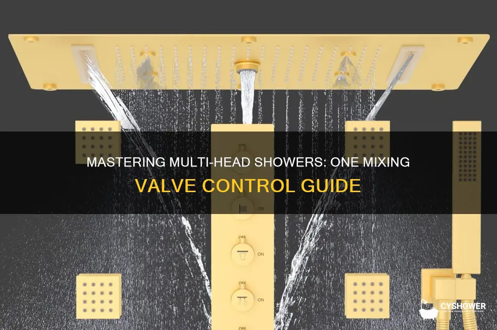 how to control multiple shower heads frrom one mixing valve