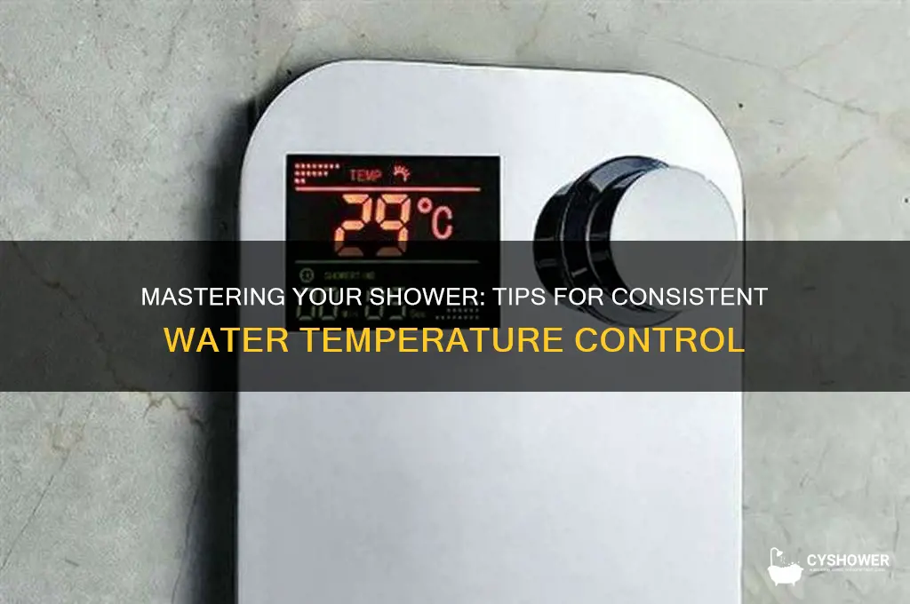 how to control water temperature in shower