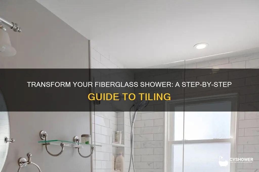 how to convert a fiberglass shower to tile