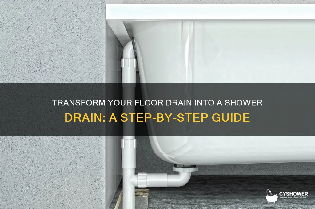 how to convert a floor drain into a shower drain