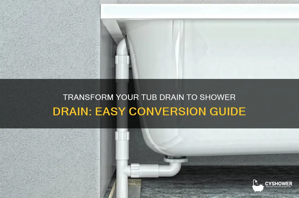 how to convert a tub drain into a shower drain
