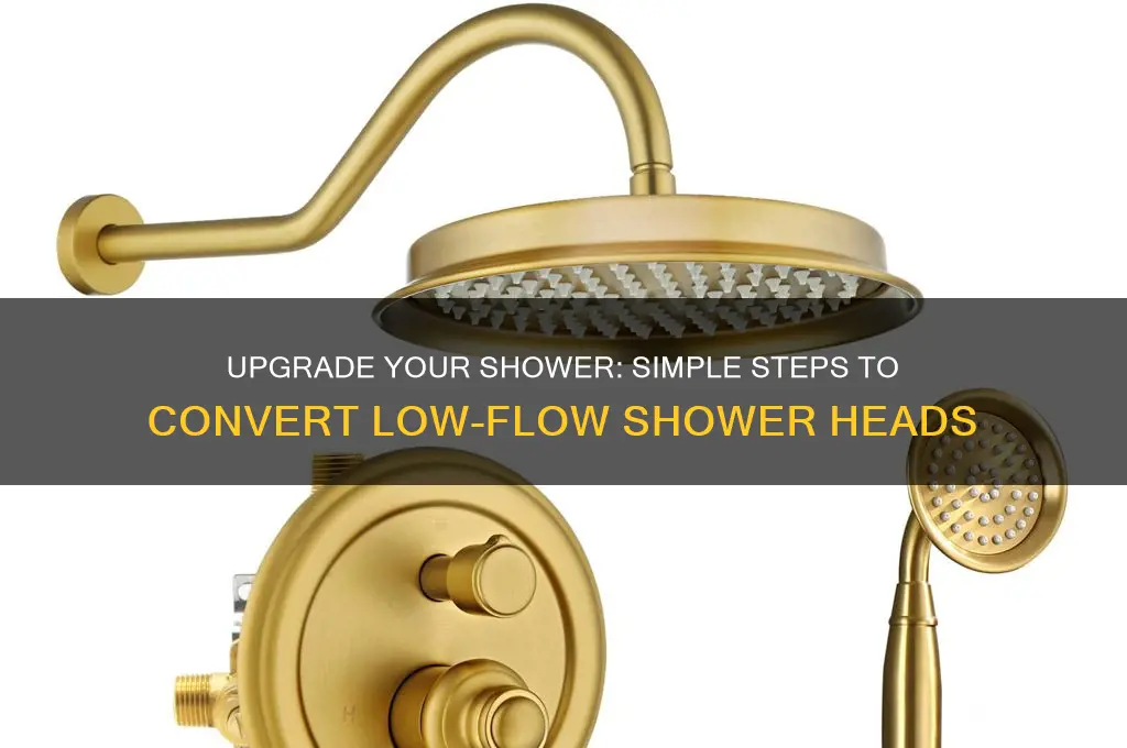 how to convert low flow shower head