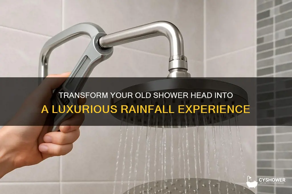 how to convert old shower head into rainfall shower head