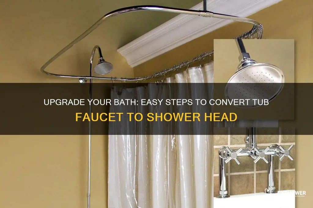 how to convert tub faucet to shower head