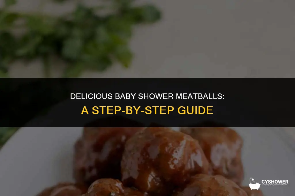 how to cook baby shower meatballs