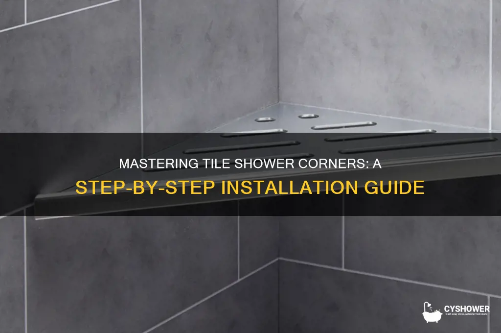 how to corner of tile shower
