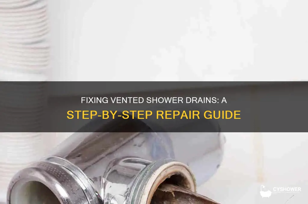 how to correct vented shower drains