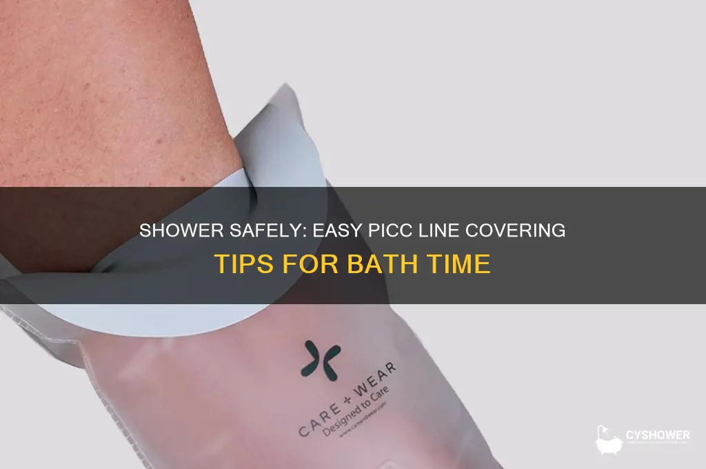 how to cover a picc line to take a shower