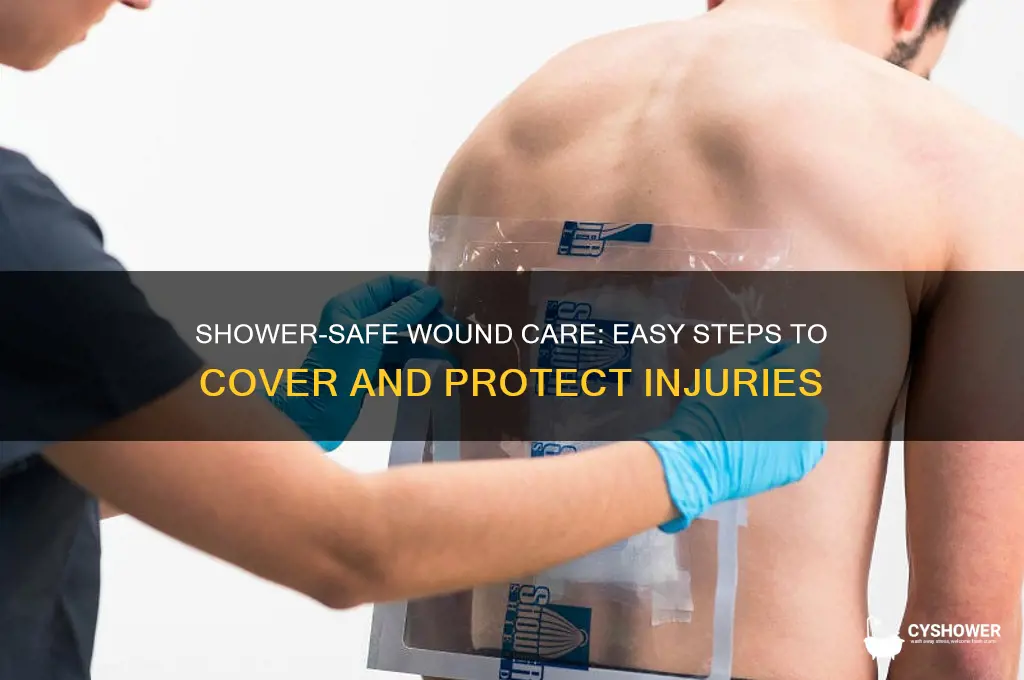 how to cover a wound to take a shower