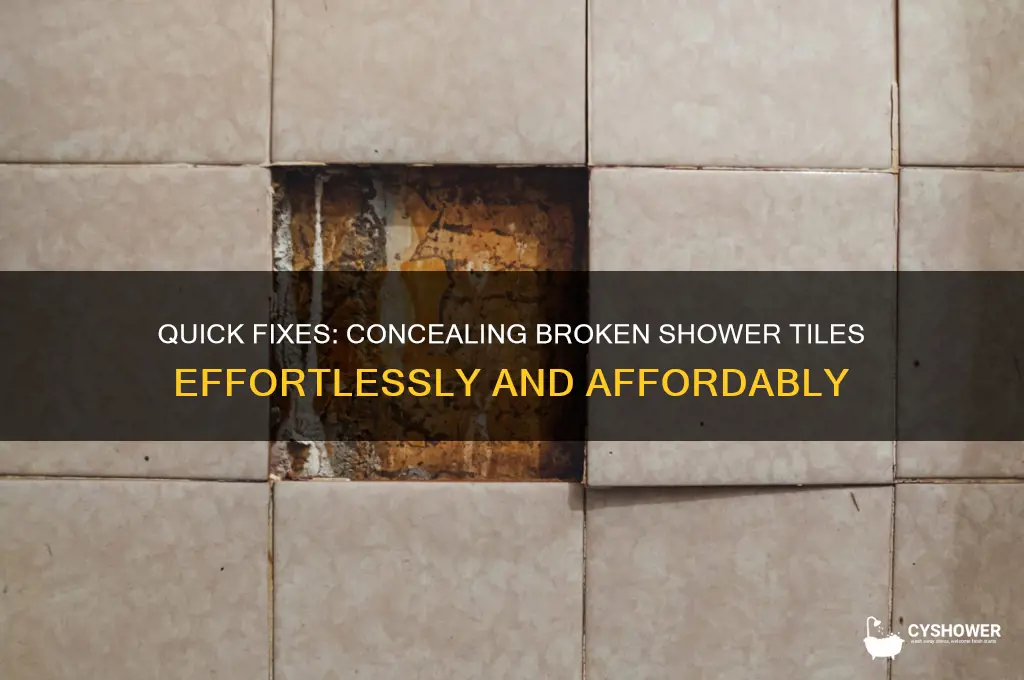 how to cover broken tile in shower