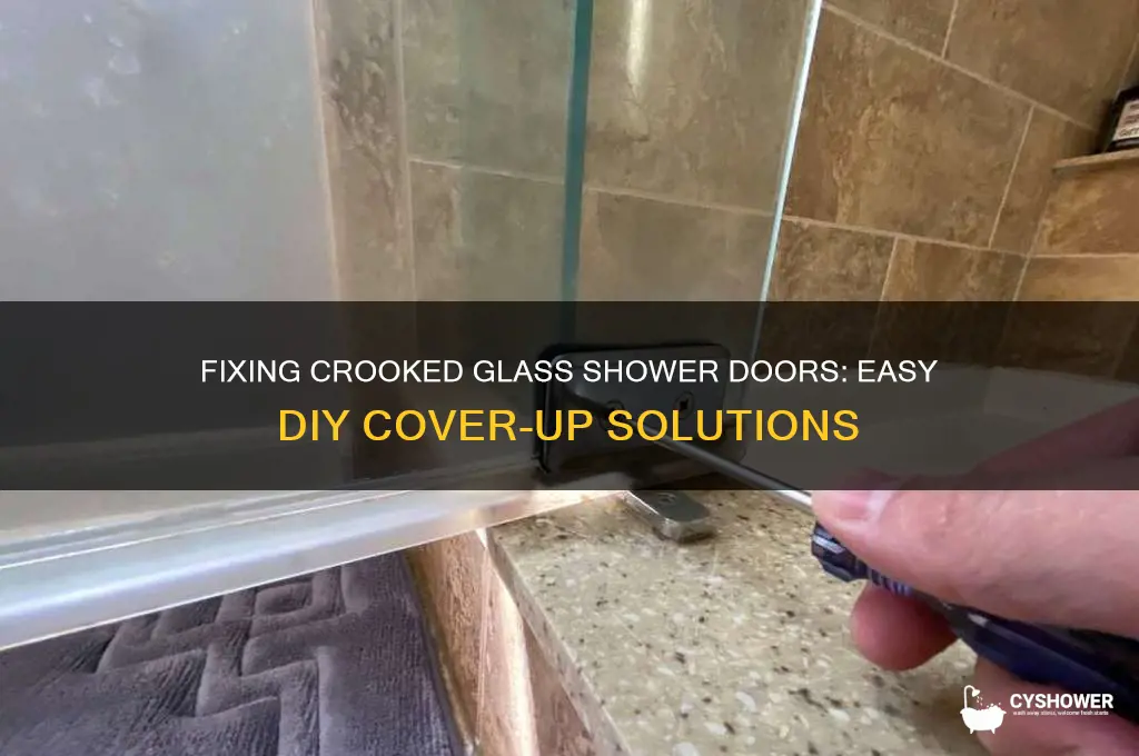 how to cover crooked glass shower doors