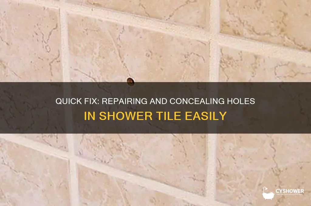 how to cover hole in shower tile