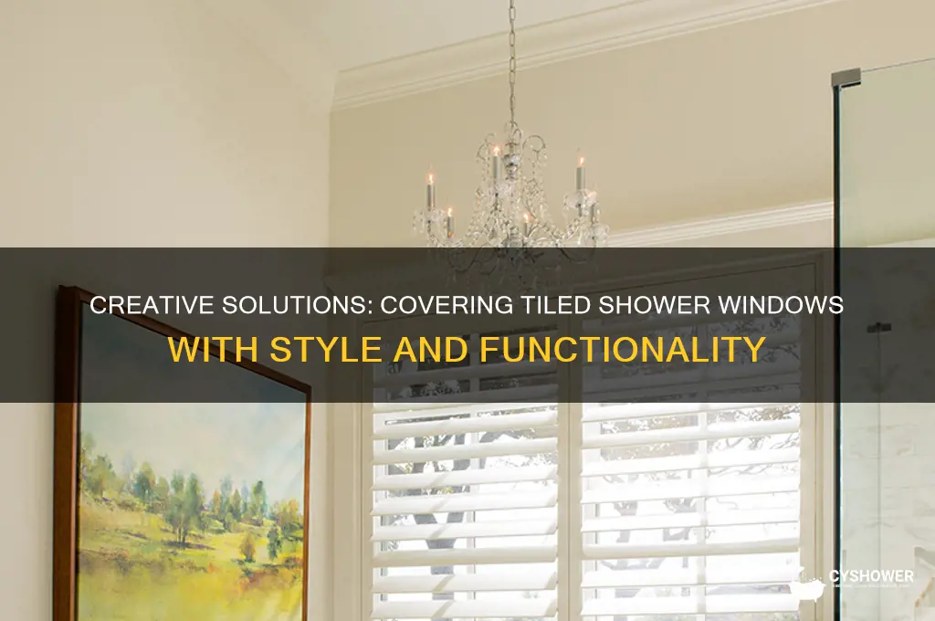 how to cover tiled shower window