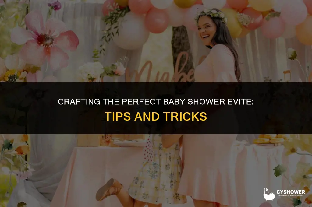 how to create a baby shower evite