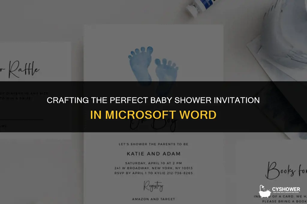 how to create a baby shower invitation in word