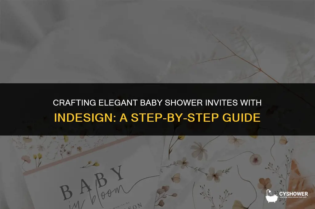 how to create a baby shower invite with indesign