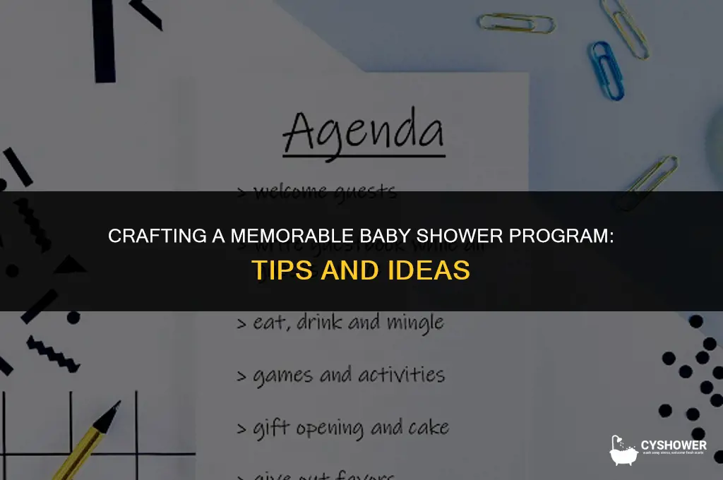 how to create a baby shower program