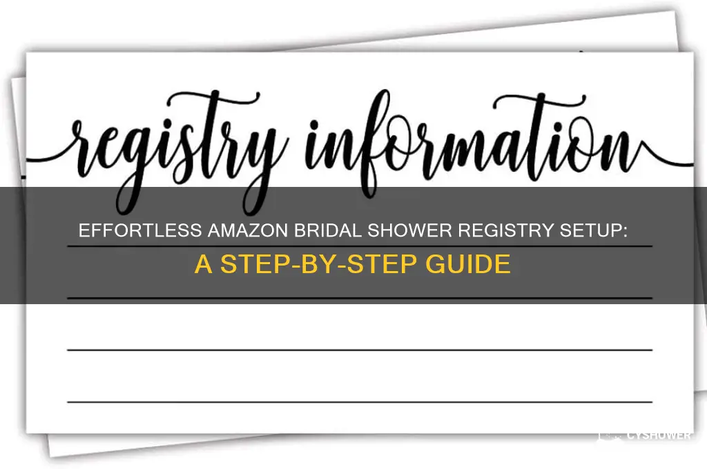 how to create a bridal shower registry on amazon
