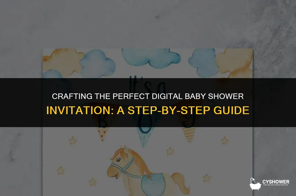 how to create a digital baby shower invite