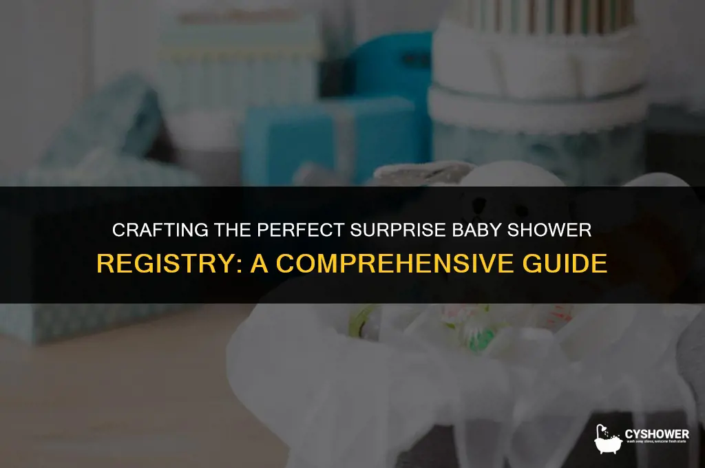 how to create a suprise baby shower list