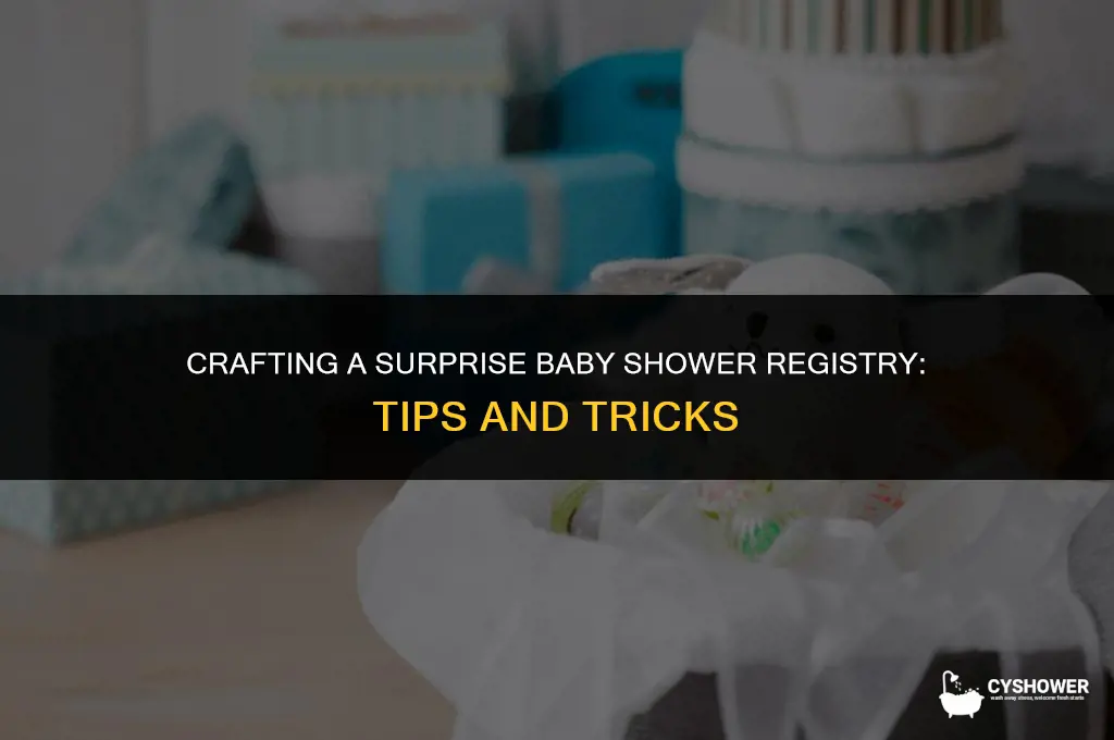 how to create a surprise baby shower registry