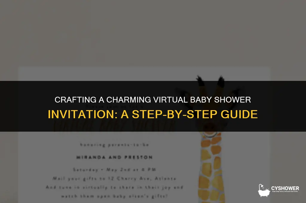 how to create a virtual baby shower invitation
