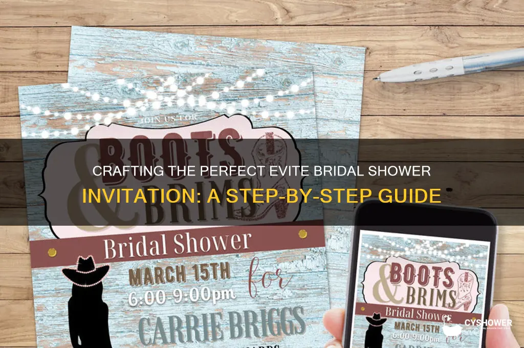 how to create an evite bridal shower invitation