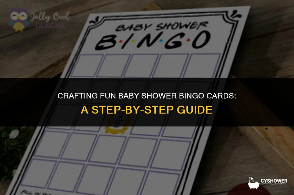 how to create baby shower bingo cards