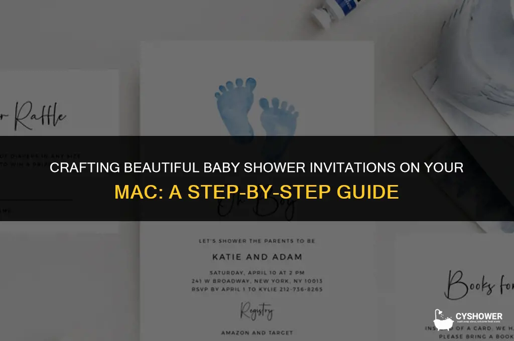 how to create baby shower invitations on mac