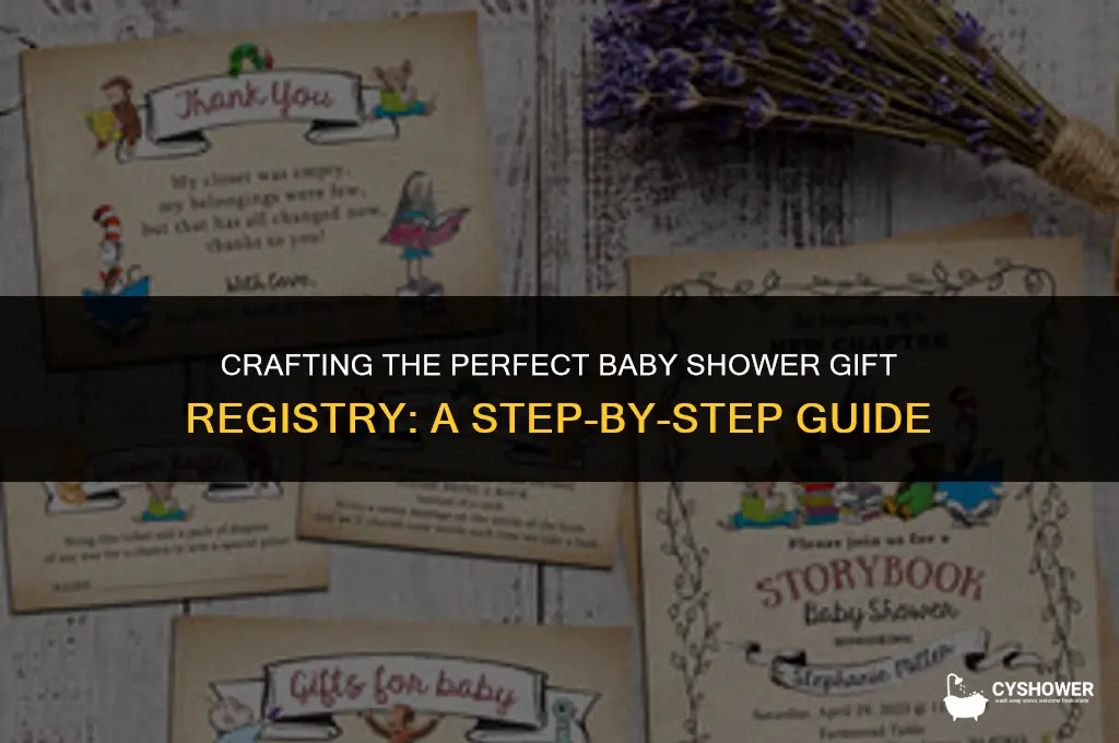 how to create gift registry for baby shower