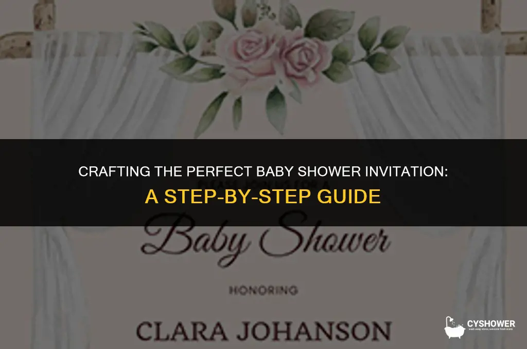 how to create invitation card for baby shower