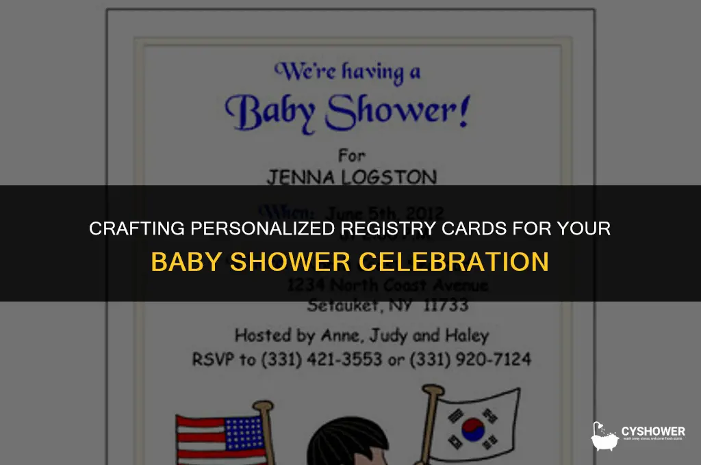 how to create registry cards for baby shower