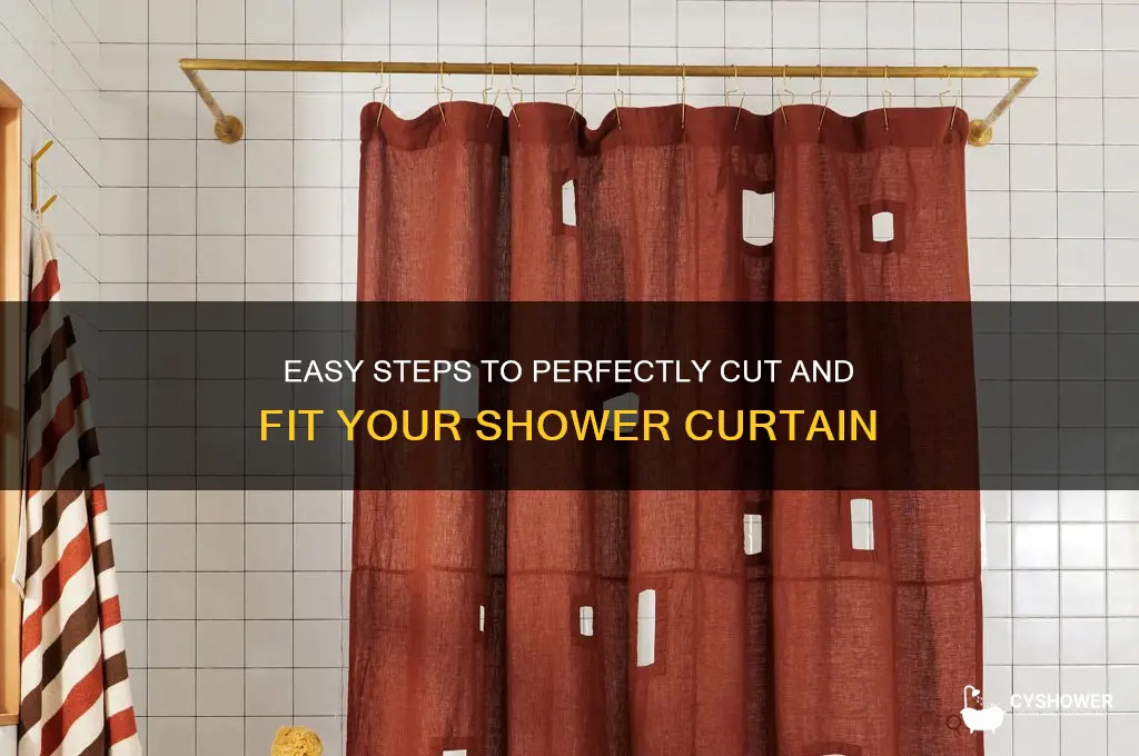 how to cut a shower curtain