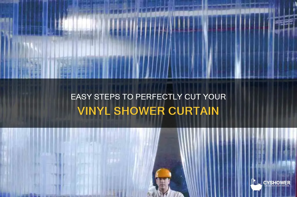 how to cut a vinyl shower curtain