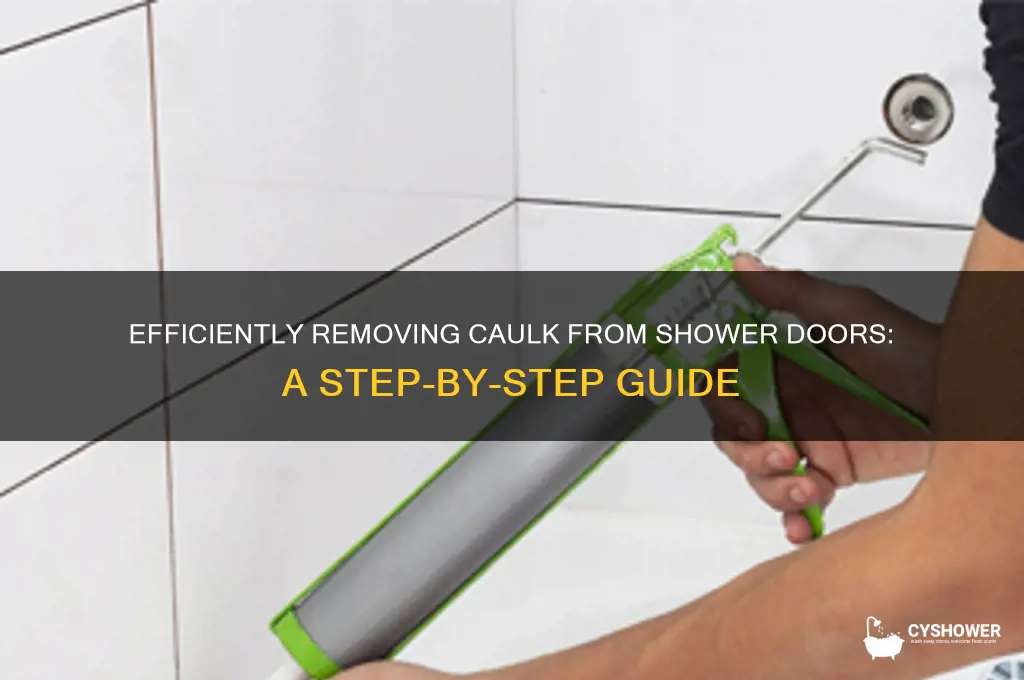 how to cut away caulk from shower doors
