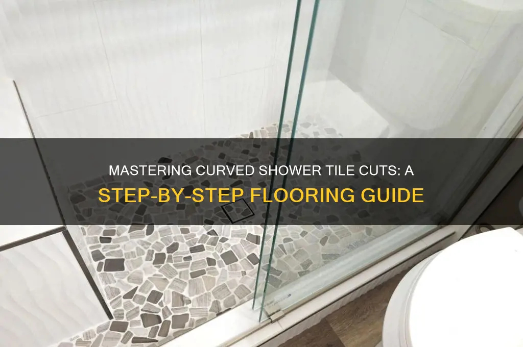 how to cut fllor tile for a curved shower