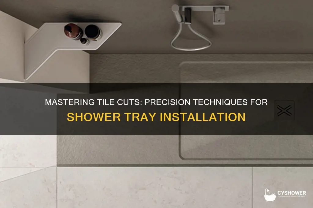 how to cut floor tiles around shower tray